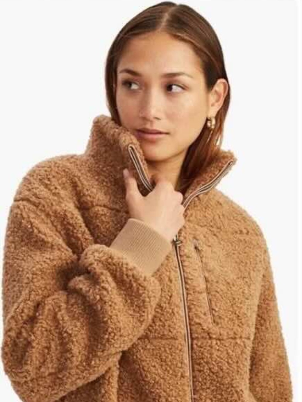 🐻 NWT! NAADAM Teddy Brown Sherpa Coat - M